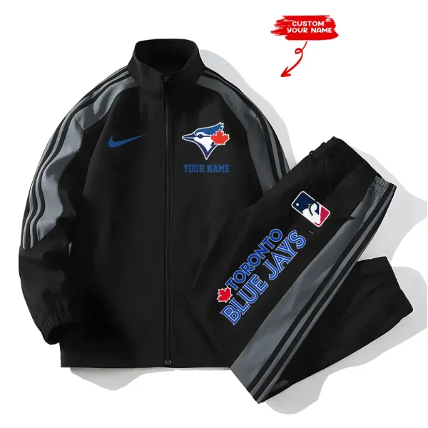 Toronto Blue Jays MLB New Style Versatile Sports Set Jacket And Pants S9VSS2PS093 - Image 2