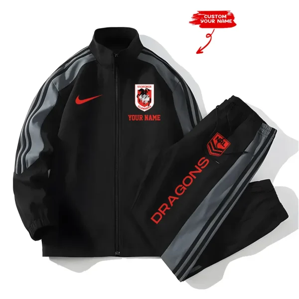 St. George Illawarra Dragons NRL New Style Versatile Sports Set Jacket And Pants S9VSS2PS098 - Image 2