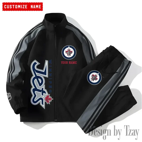 Winnipeg Jets NHL New Style Versatile Sports Set Jacket And Pants S9VSS2PS125