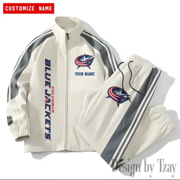 Columbus Blue Jackets NHL New Style Versatile Sports Set Jacket And Pants S9VSS2PS127