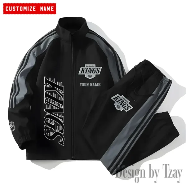 Los Angeles Kings NHL New Style Versatile Sports Set Jacket And Pants S9VSS2PS132 - Image 2