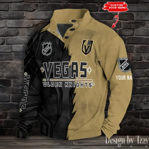 Vegas Golden Knights Half Button Long Sleeve Hoodie S9DBSCH1417