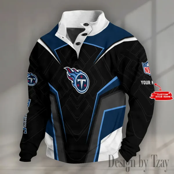 Tennessee Titans NFL Half Button Long Sleeve Hoodie S9DBSCH1501