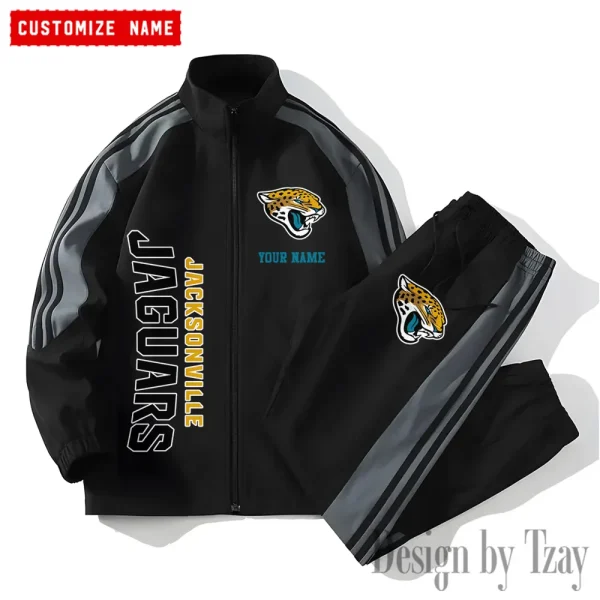 Jacksonville Jaguars NFL New Style Versatile Sports Set Jacket And Pants S9VSS2PS201 - Image 2