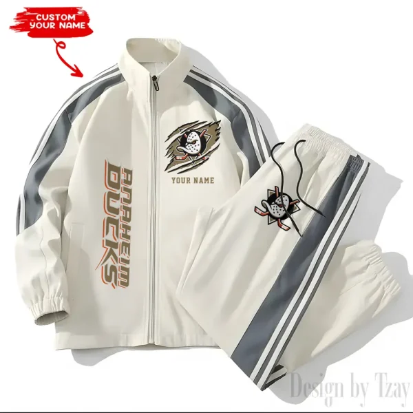 Anaheim Ducks NHL New Style Versatile Sports Set Jacket And Pants S9VSS2PS264