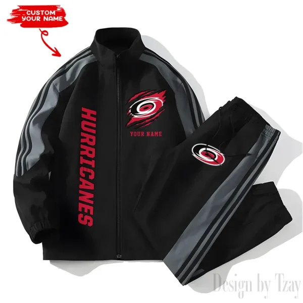 Carolina Hurricanes NHL New Style Versatile Sports Set Jacket And Pants S9VSS2PS268 - Image 2