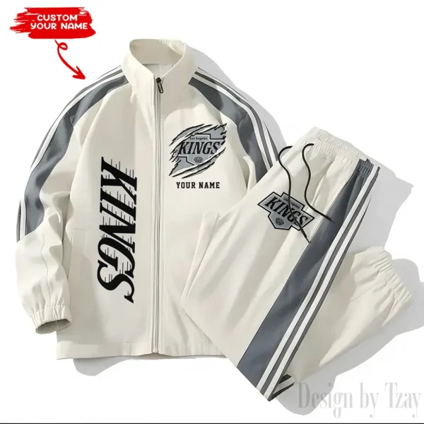 Los Angeles Kings NHL New Style Versatile Sports Set Jacket And Pants S9VSS2PS276 - Image 2