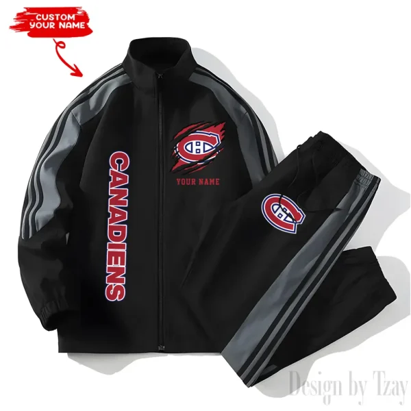 Montréal Canadiens NHL New Style Versatile Sports Set Jacket And Pants S9VSS2PS278 - Image 2