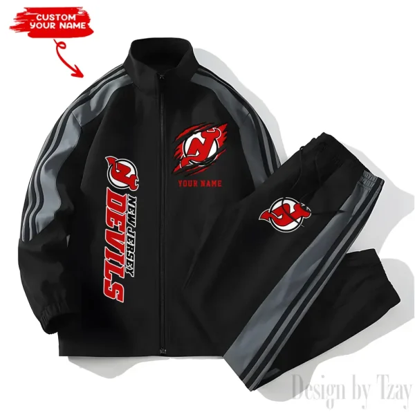 New Jersey Devils NHL New Style Versatile Sports Set Jacket And Pants S9VSS2PS280