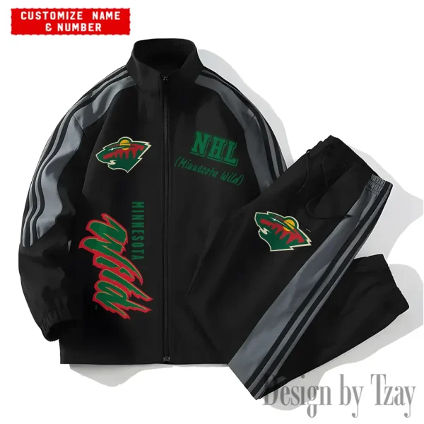 Minnesota Wild NHL New Style Versatile Sports Set Jacket And Pants S9VSS2PS262 - Image 2