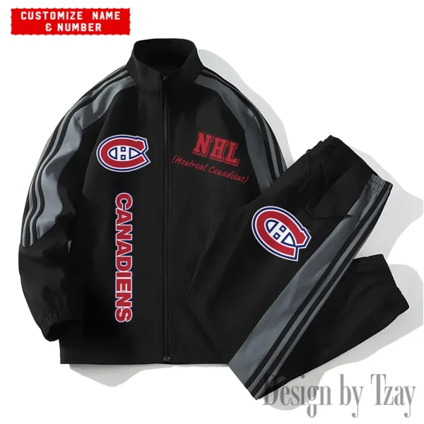 Montreal Canadiens NHL New Style Versatile Sports Set Jacket And Pants S9VSS2PS263 - Image 2