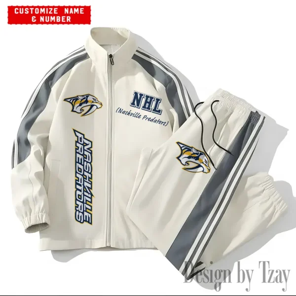 Nashville Predators NHL New Style Versatile Sports Set Jacket And Pants S9VSS2PS296