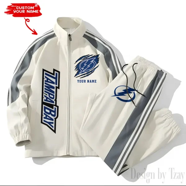 Tampa Bay Lightning NHL New Style Versatile Sports Set Jacket And Pants S9VSS2PS289 - Image 2