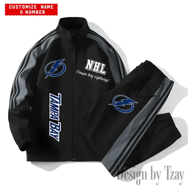 Tampa Bay Lightning NHL New Style Versatile Sports Set Jacket And Pants S9VSS2PS306 - Image 2