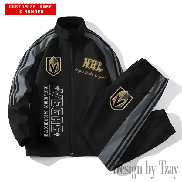 Vegas Golden Knights NHL New Style Versatile Sports Set Jacket And Pants S9VSS2PS310 - Image 2