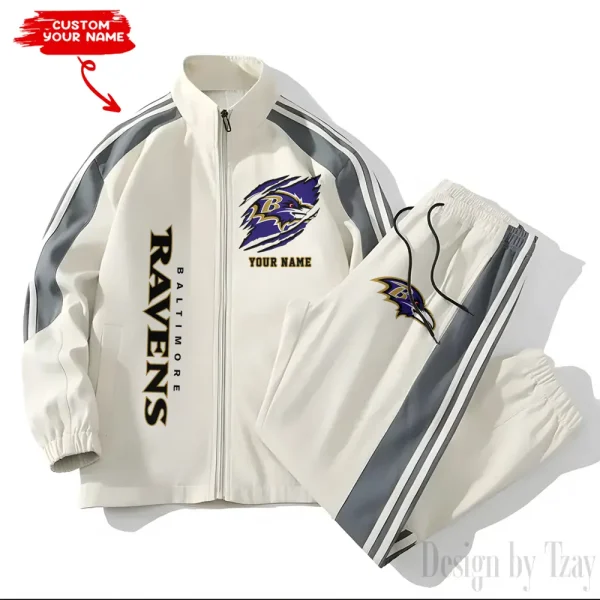 Baltimore Ravens NFL New Style Versatile Sports Set Jacket And Pants S9VSS2PS345