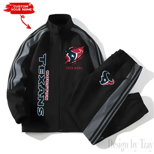 Houston Texans NFL New Style Versatile Sports Set Jacket And Pants S9VSS2PS355 - Image 2