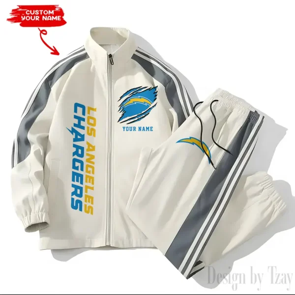 Los Angeles Chargers NFL New Style Versatile Sports Set Jacket And Pants S9VSS2PS360