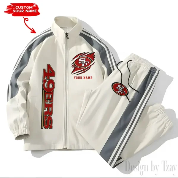 San Francisco 49ers NFL New Style Versatile Sports Set Jacket And Pants S9VSS2PS370