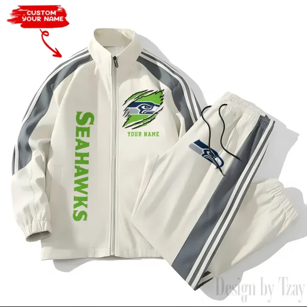 Seattle Seahawks NFL New Style Versatile Sports Set Jacket And Pants S9VSS2PS371