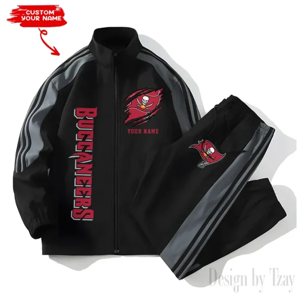 Tampa Bay Buccaneers NFL New Style Versatile Sports Set Jacket And Pants S9VSS2PS372 - Image 2