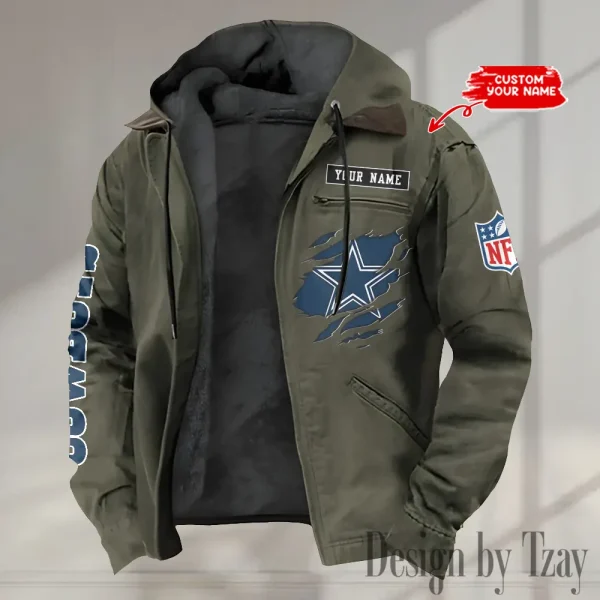 Dallas Cowboys Winter Thick Warm Plush Zipper Men Jacket trending 2025 ANZPJH009 - Image 2