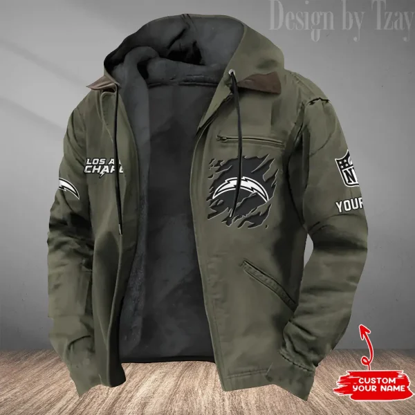 Los Angeles Chargers Winter Thick Warm Plush Zipper Men Jacket Trending 2025 ANZPJH051 - Image 4