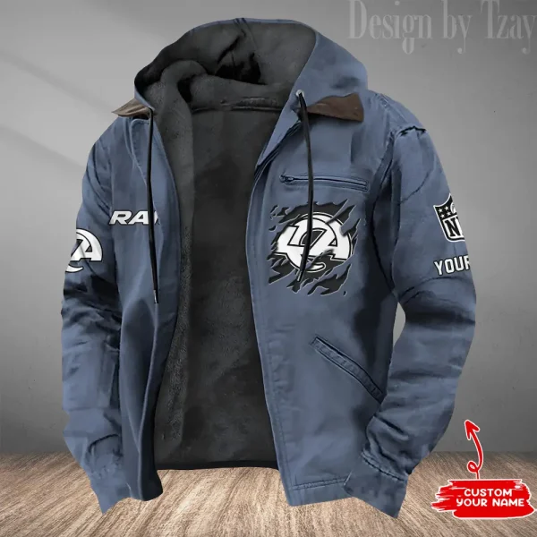 Los Angeles Rams Winter Thick Warm Plush Zipper Men Jacket Trending 2025 ANZPJH052 - Image 3