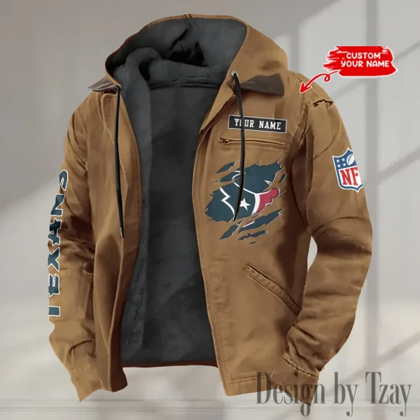 Houston Texans Winter Thick Warm Plush Zipper Men Jacket trending 2025 ANZPJH013