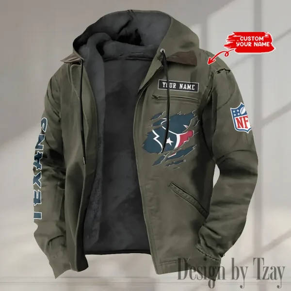 Houston Texans Winter Thick Warm Plush Zipper Men Jacket trending 2025 ANZPJH013 - Image 3