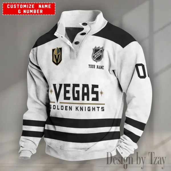 Vegas Golden Knights NHL Half Button Long Sleeve Hoodie S9DBSCH1689