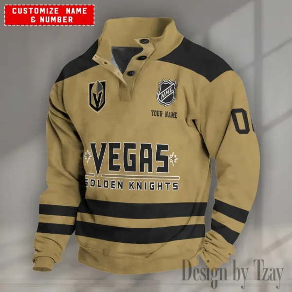 Vegas Golden Knights NHL Half Button Long Sleeve Hoodie S9DBSCH1692