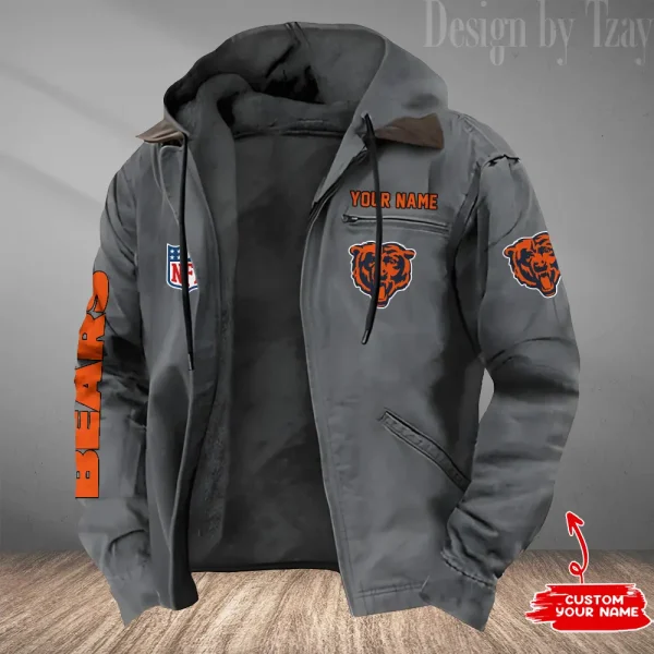 Chicago Bears Winter Thick Warm Plush Zipper Men Jacket Trending 2025 ANZPJH071 - Image 4