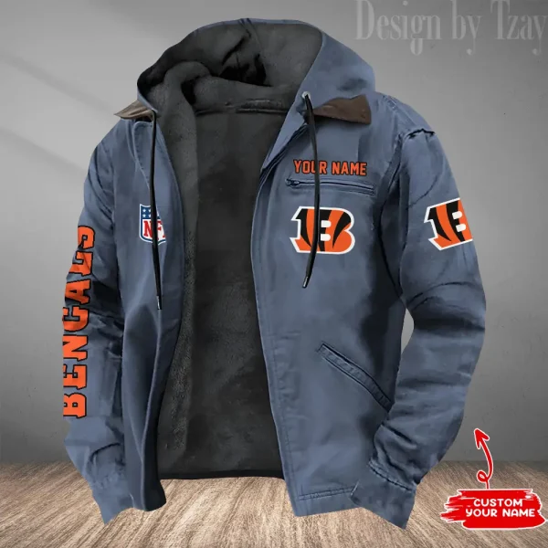 Cincinnati Bengals Winter Thick Warm Plush Zipper Men Jacket Trending 2025 ANZPJH072 - Image 2