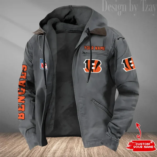 Cincinnati Bengals Winter Thick Warm Plush Zipper Men Jacket Trending 2025 ANZPJH072 - Image 3