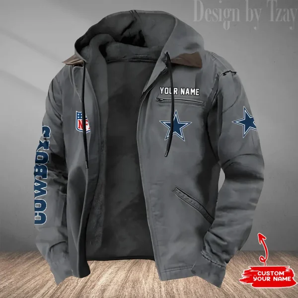 Dallas Cowboys Winter Thick Warm Plush Zipper Men Jacket Trending 2025 ANZPJH074 - Image 2