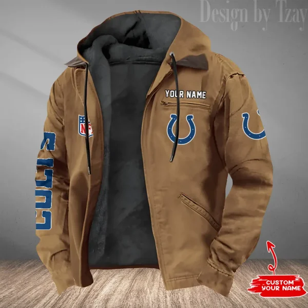 Indianapolis Colts Winter Thick Warm Plush Zipper Men Jacket Trending 2025 ANZPJH079