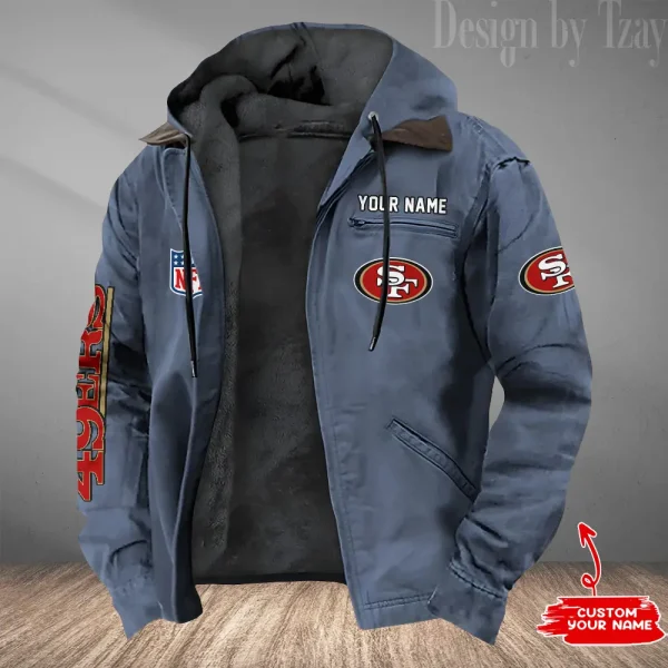 San Francisco 49ers Winter Thick Warm Plush Zipper Men Jacket Trending 2025 ANZPJH093 - Image 3