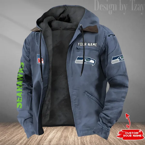 Seattle Seahawks Winter Thick Warm Plush Zipper Men Jacket Trending 2025 ANZPJH094 - Image 3