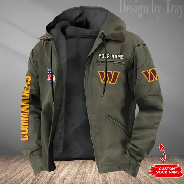 Washington Commanders Winter Thick Warm Plush Zipper Men Jacket Trending 2025 ANZPJH097