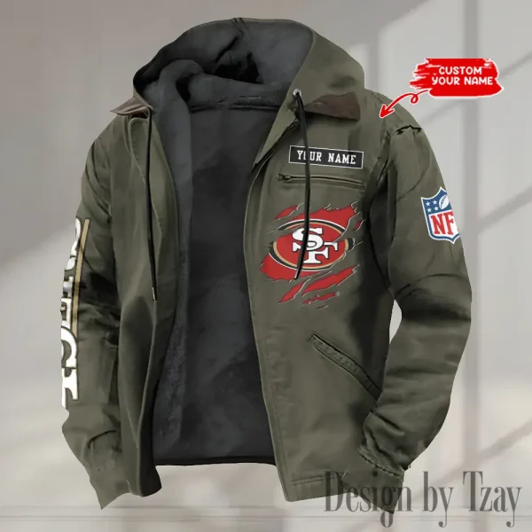 San Francisco 49ers Winter Thick Warm Plush Zipper Men Jacket trending 2025 ANZPJH028 - Image 4