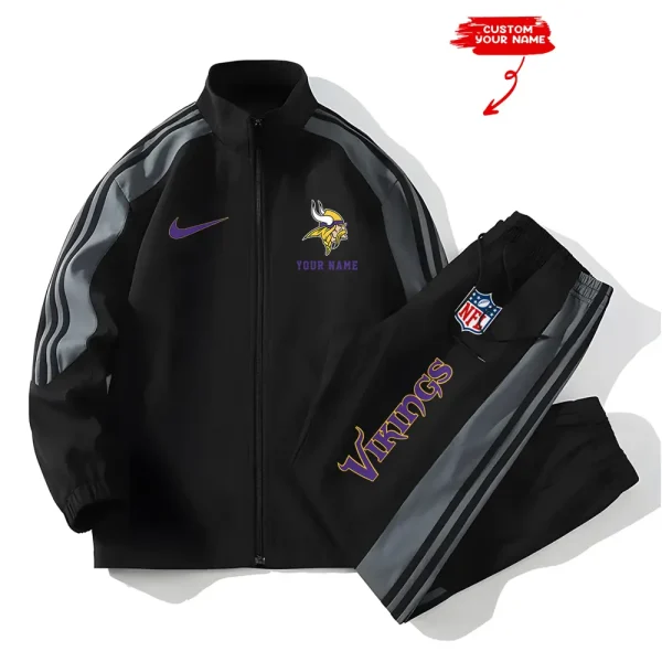 Minnesota Vikings Casual Suit Set Trendy Versatile Outdoor - Image 2