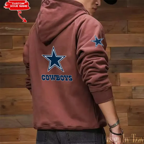 Dallas Cowboys Style Men's Hooded Multi-Pocket Vintage AZVMHD678 - Image 7