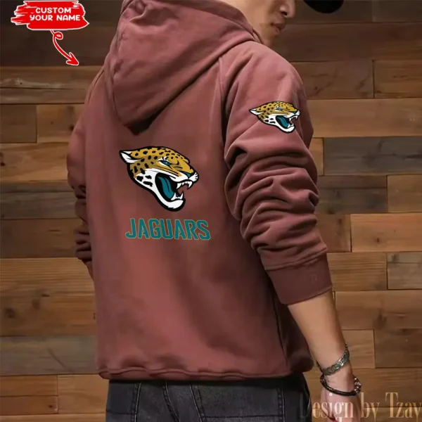 Jacksonville Jaguars Style Men's Hooded Multi-Pocket Vintage AZVMHD684 - Image 7