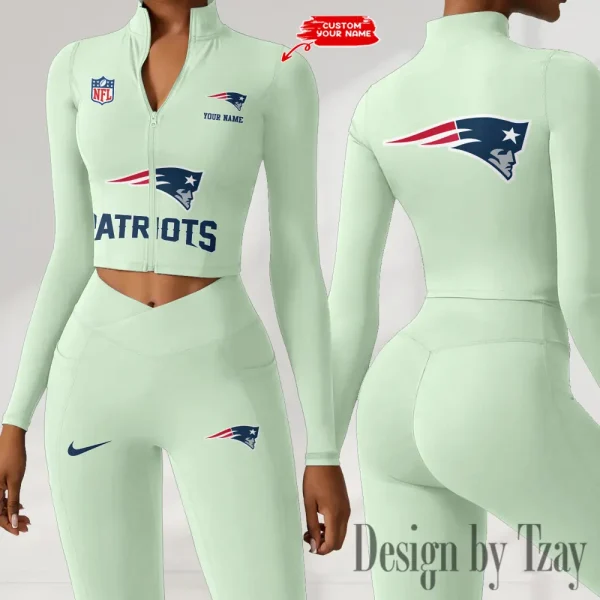 New England Patriots Long Sleeve Jacket Zip Up Running Sports SPTZSTW054 - Image 2