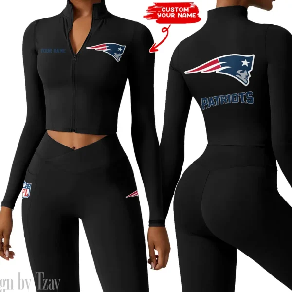 New England Patriots Long Sleeve Jacket Zip Up Running Sports SPTZSTW086 - Image 4