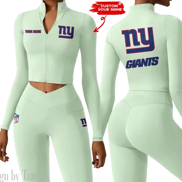 New York Giants  Long Sleeve Jacket Zip Up Running Sports SPTZSTW088 - Image 3