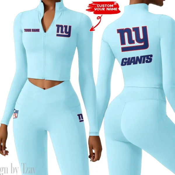 New York Giants  Long Sleeve Jacket Zip Up Running Sports SPTZSTW088 - Image 4