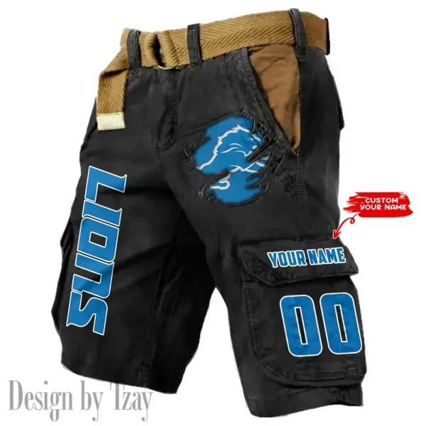 Detroit Lions Men Cargo Shorts (Belt Not Included) trending 2025 ANZ-S9MCS313 - Image 6