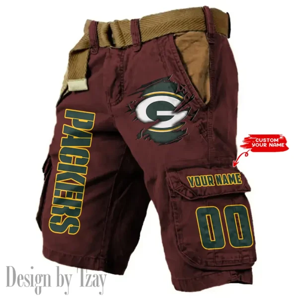 Green Bay Packers Men Cargo Shorts (Belt Not Included) trending 2025 ANZ-S9MCS314